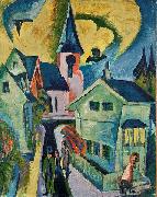 Ernst Ludwig Kirchner Konigstein with red church USA oil painting artist